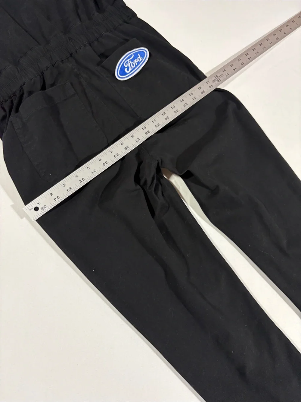 Dickies Black Long Sleeve Jumpsuit Coveralls with Ford Patch size Small Denim